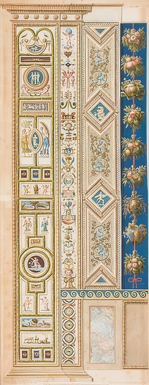 Pilaster Loggia III (dekorace s různými hrami) od Gaetano Savorelli