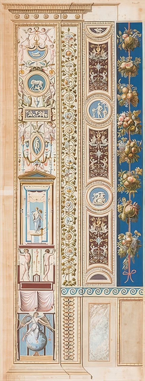Pilaster Loggia IV (ornament, ve kterém sedí génius slávy) od Gaetano Savorelli