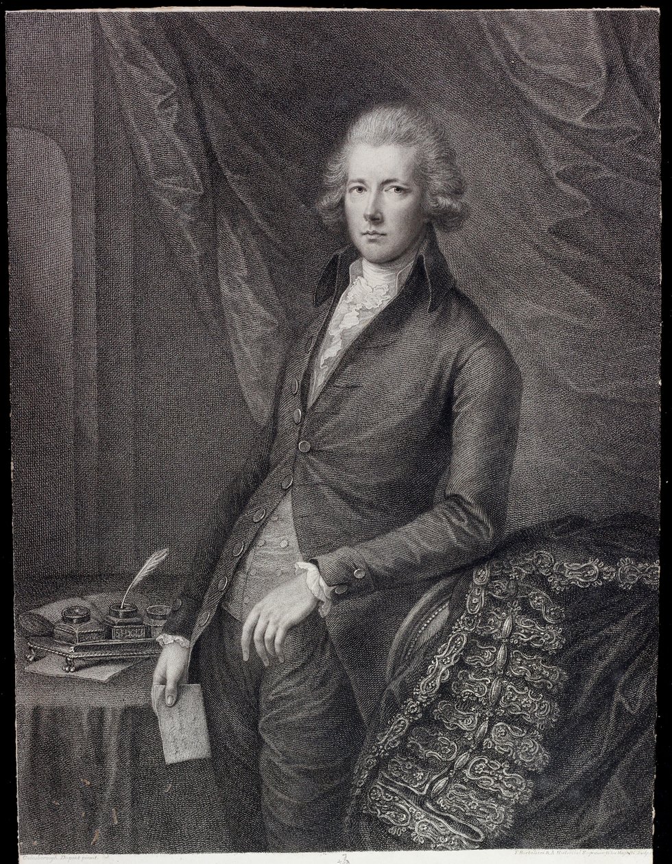 The Right Hon William Pitt mladší (rytina) od Gainsborough (after) Dupont