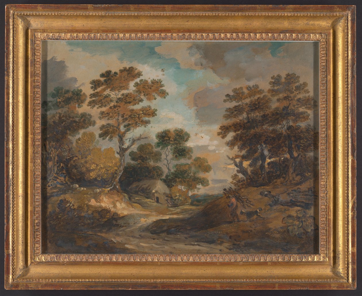 Landschaft: Mann mit Reisigbündeln od Gainsborough Dupont