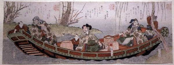 Triptych skupiny Sendai: Three Heroes of the Kingdom of Shu, c.1818-30 (woodblock print) od Gakutei Harunobu