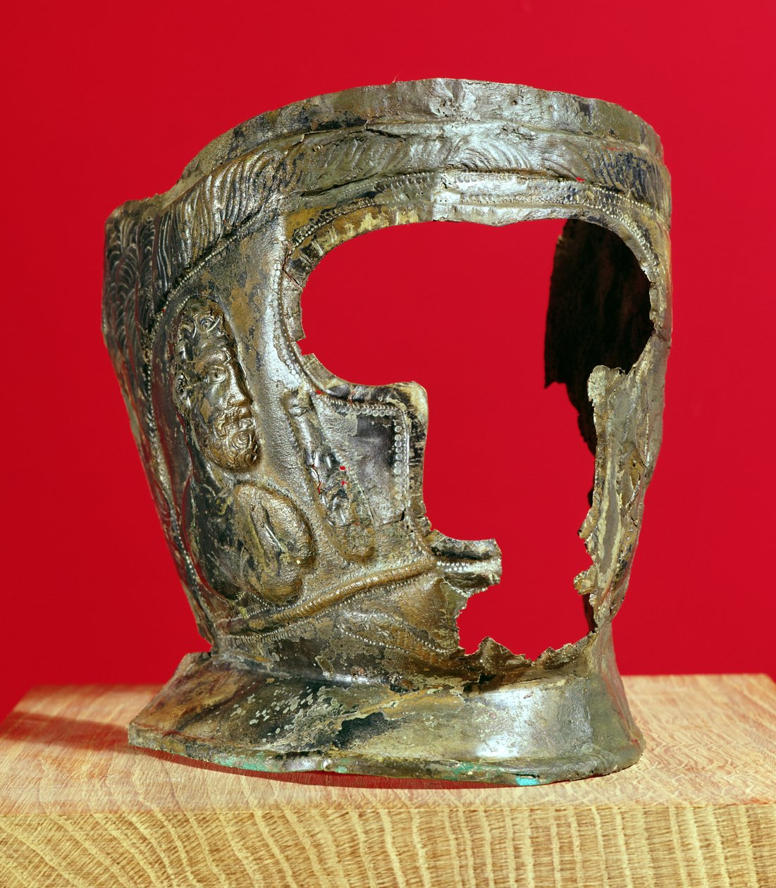 Gallo-římská gladiátorova maska, konec 1. století před naším letopočtem (bronzová) od Gallo Roman