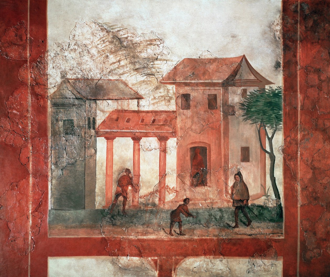 Rustikální vila (freska, cca 200) od Gallo Roman