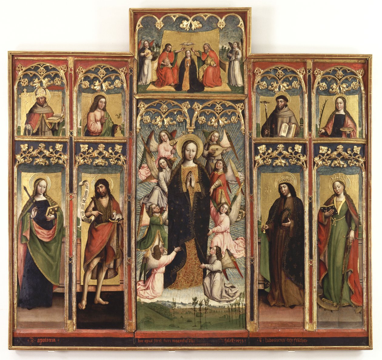 Polyptych Nanebevzetí Panny Marie, 1493 od Gandolfino da Roreto