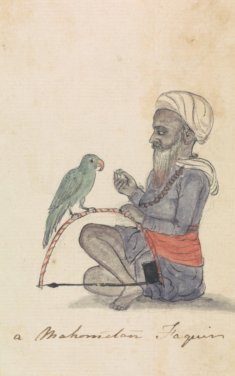 Mohametán se svým papouškem od Gangaram Chintaman Tambat