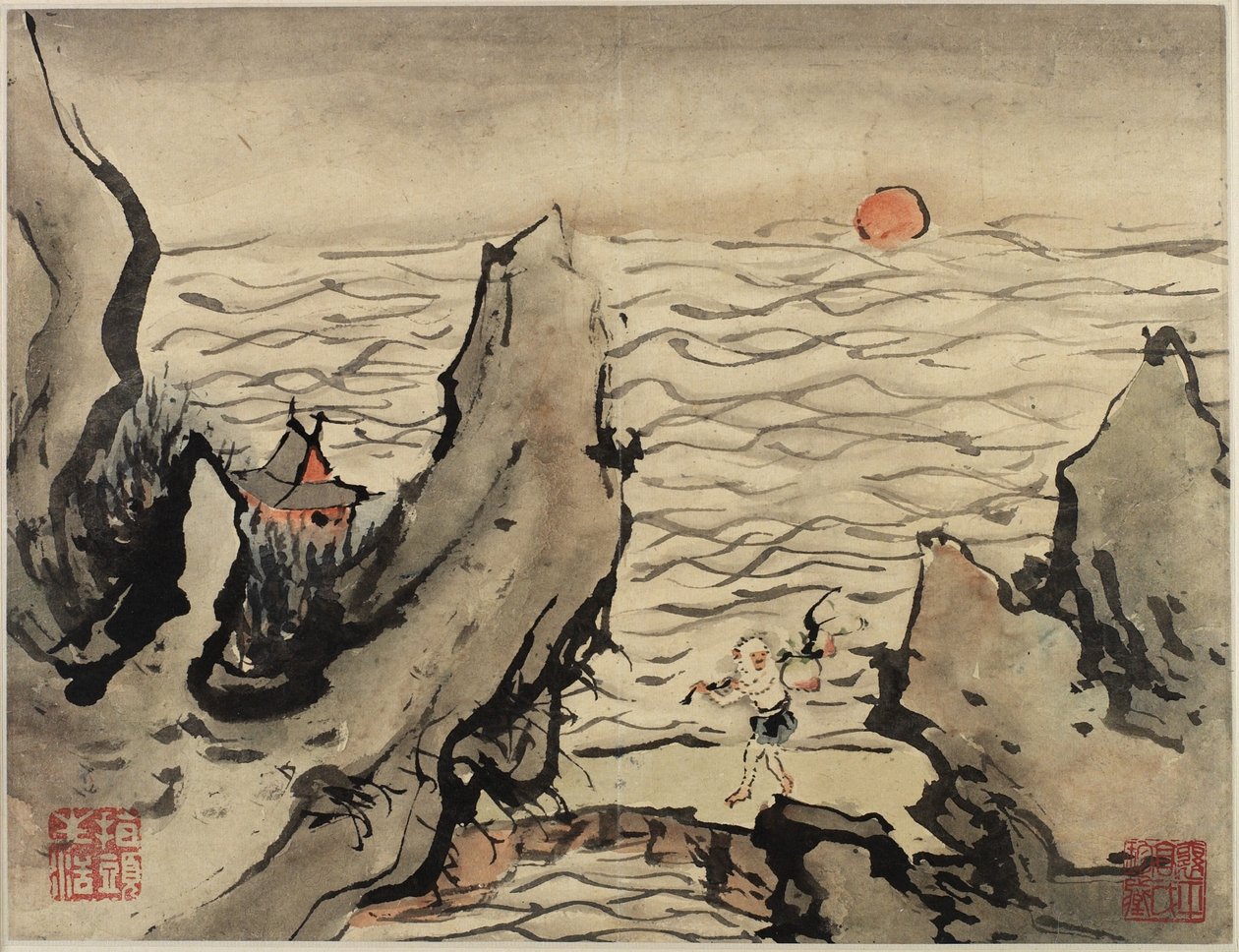 Finger Painting, z alba deseti, 1684 od Gao Qipei
