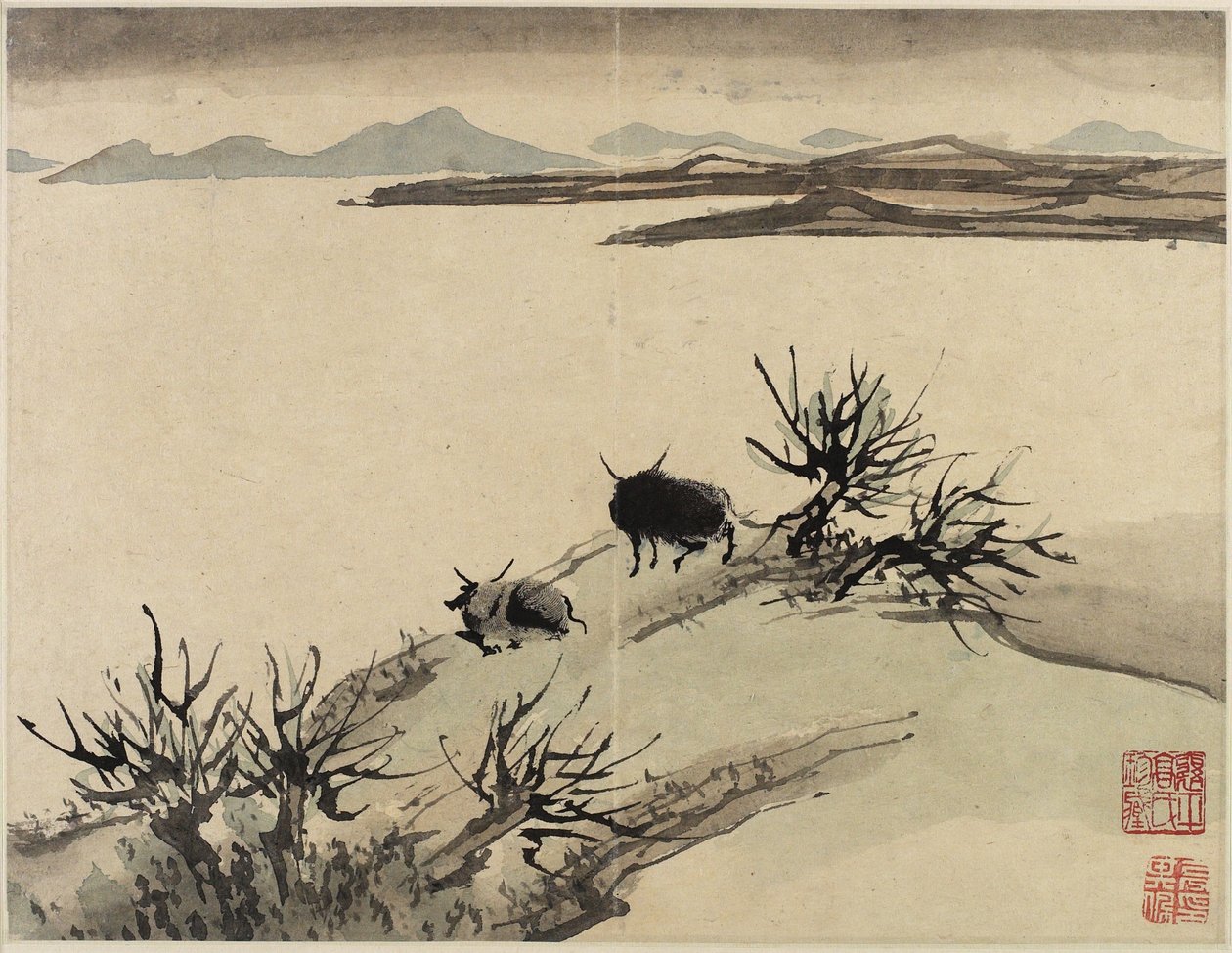 Finger Painting, z alba deseti, 1684 od Gao Qipei