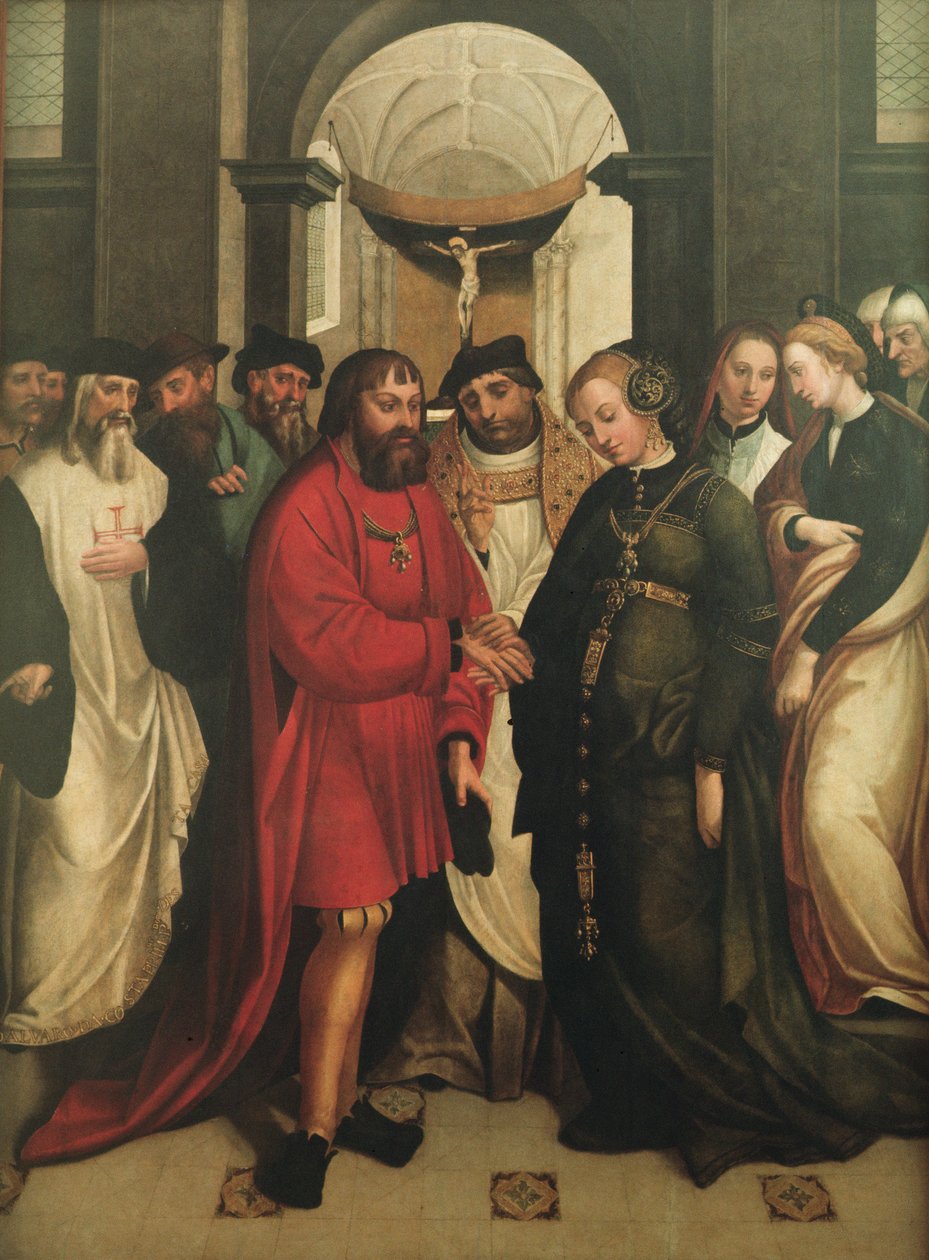 Svatba Manuela a Marie svatého Aleixa, 1541 od Garcia Fernandes