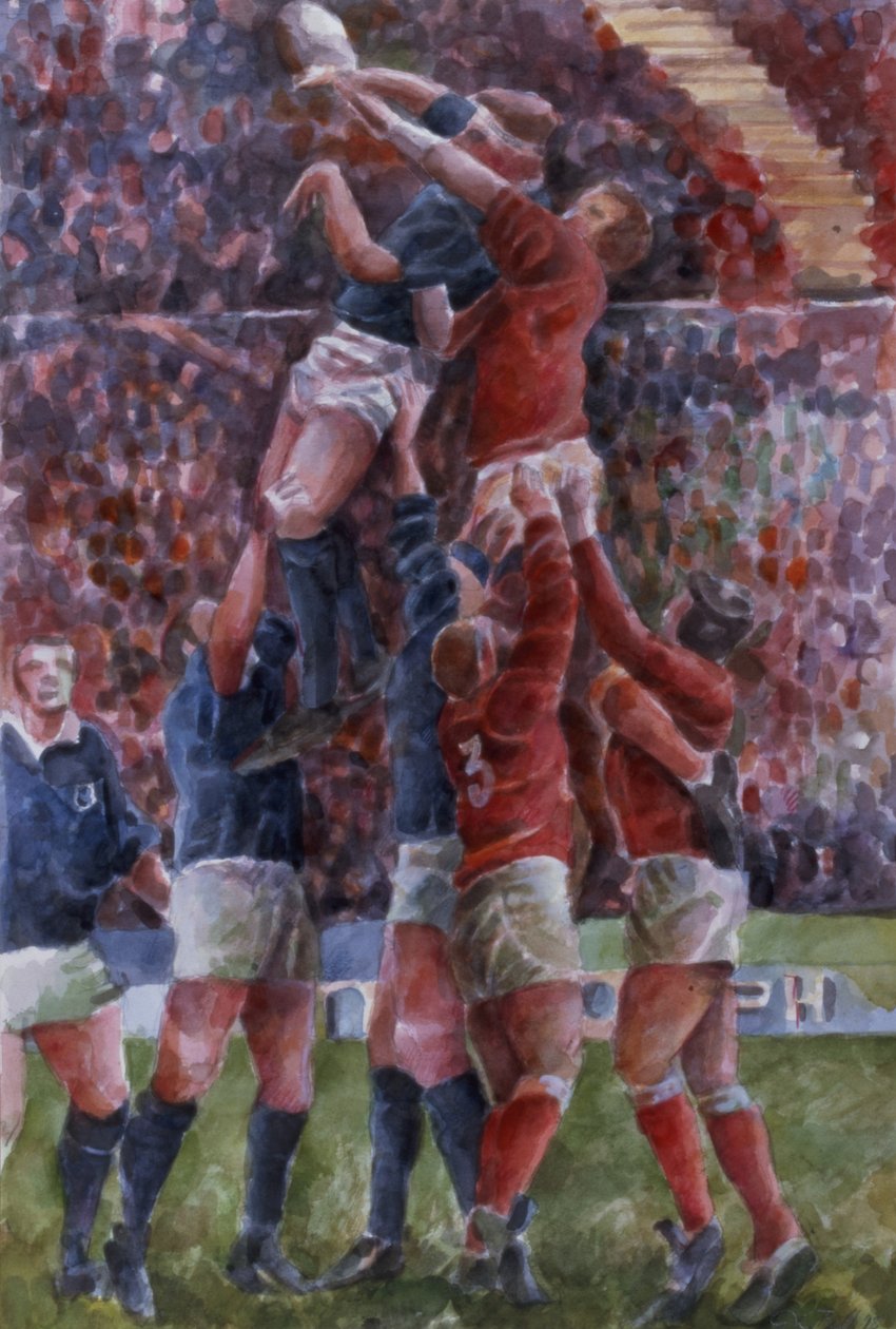Rugby International, Wales V Skotsko (wc na papíře) od Gareth Lloyd Ball