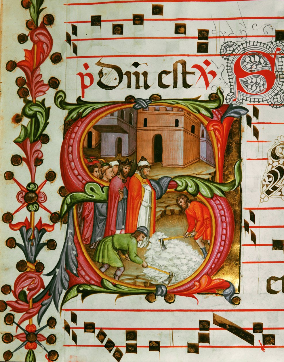 Antifonář v poznámce 7, kniha obsahující zpěvy, které má zpívat sbor během mše (pergamen). od Garo Nalbandian