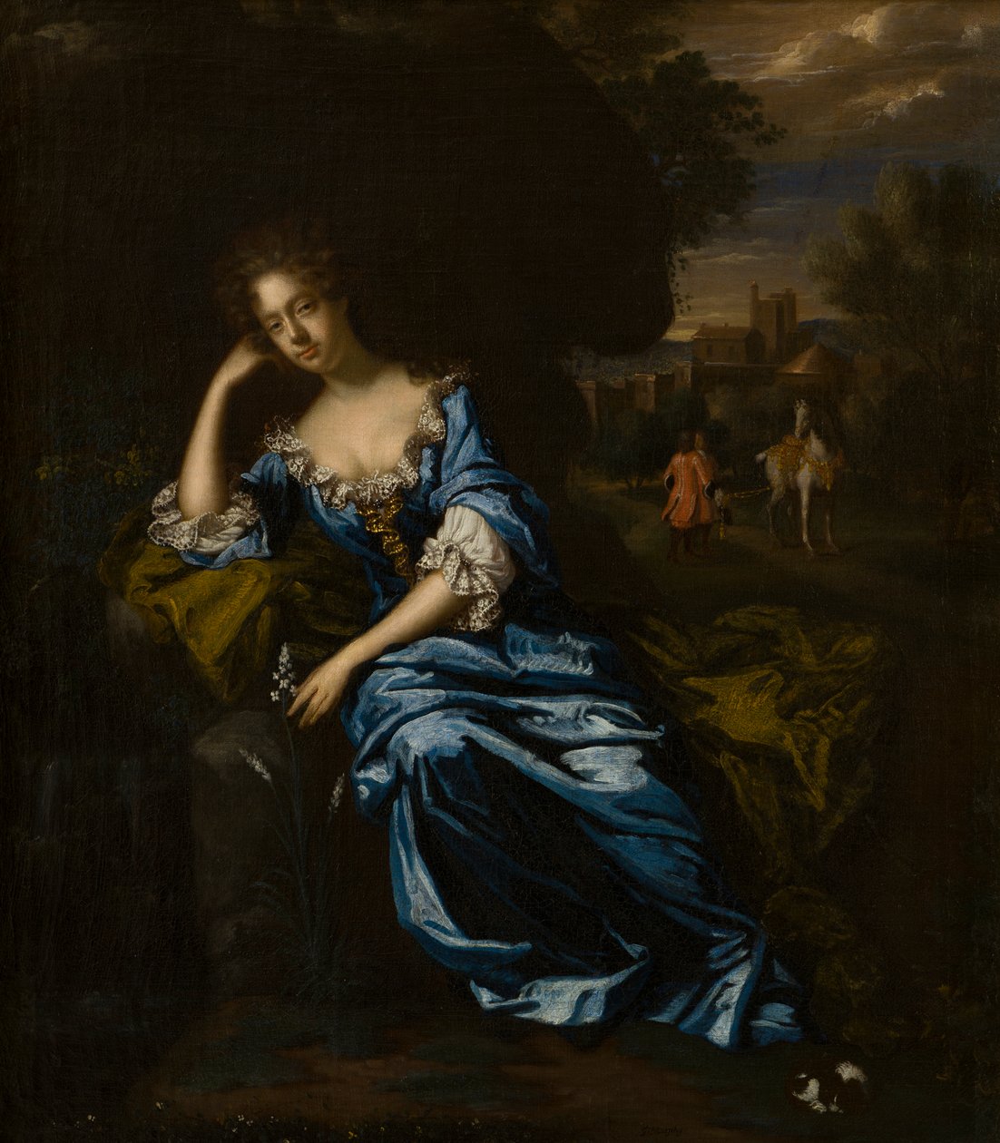 Portrét Anny Greville (1632/3-1699) hraběnka z Kingstonu, kolem 1680-99 (olej na plátně) od Garrett Morphy