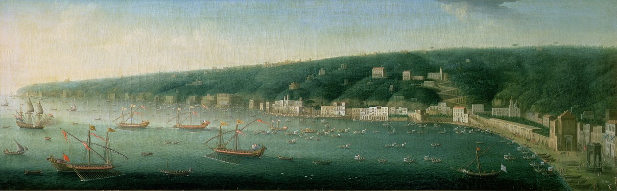 Pohled na Neapol od východu, 1730 od Gaspar Butler