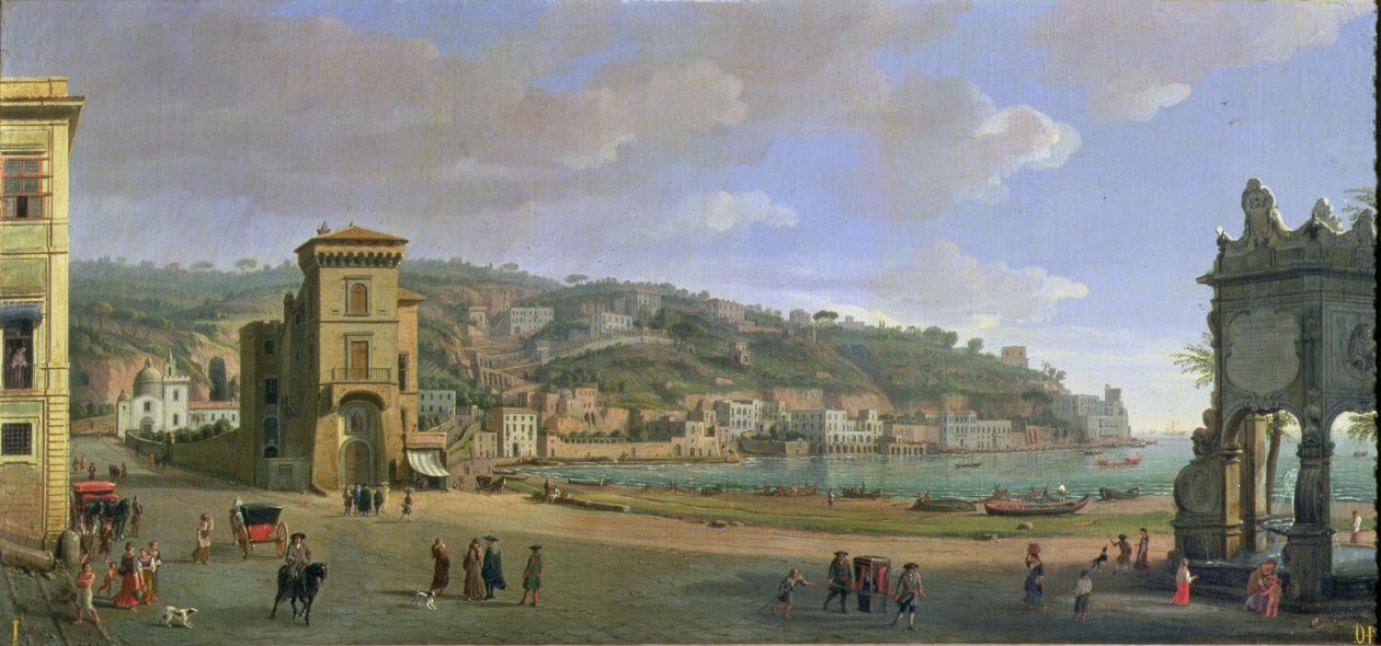 Riviera Chiaia v Neapoli od Gaspar van Wittel