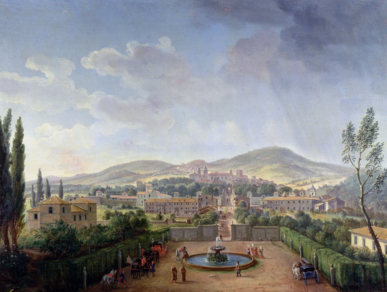 Pohled na Marino, 1719 od Gaspar van Wittel