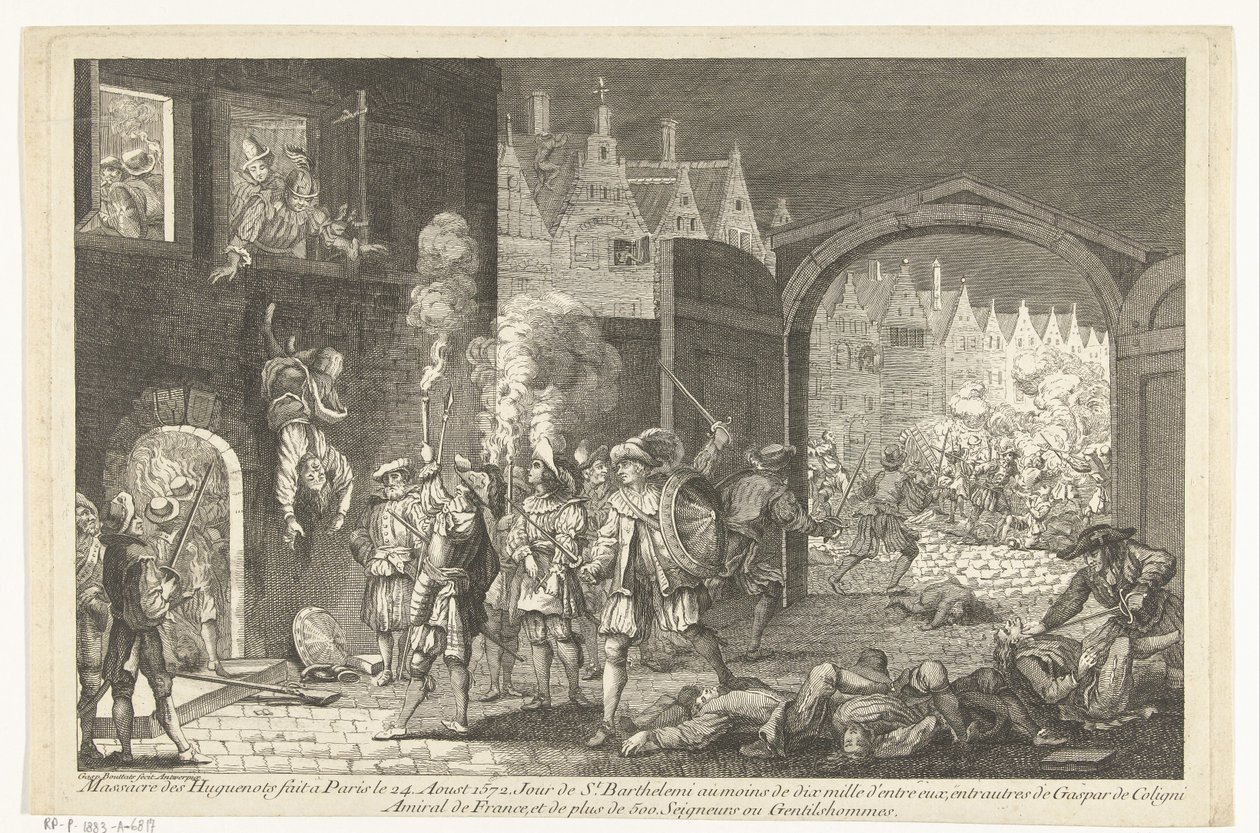 Bartolomějská noc, 1572 od Gaspar Bouttats