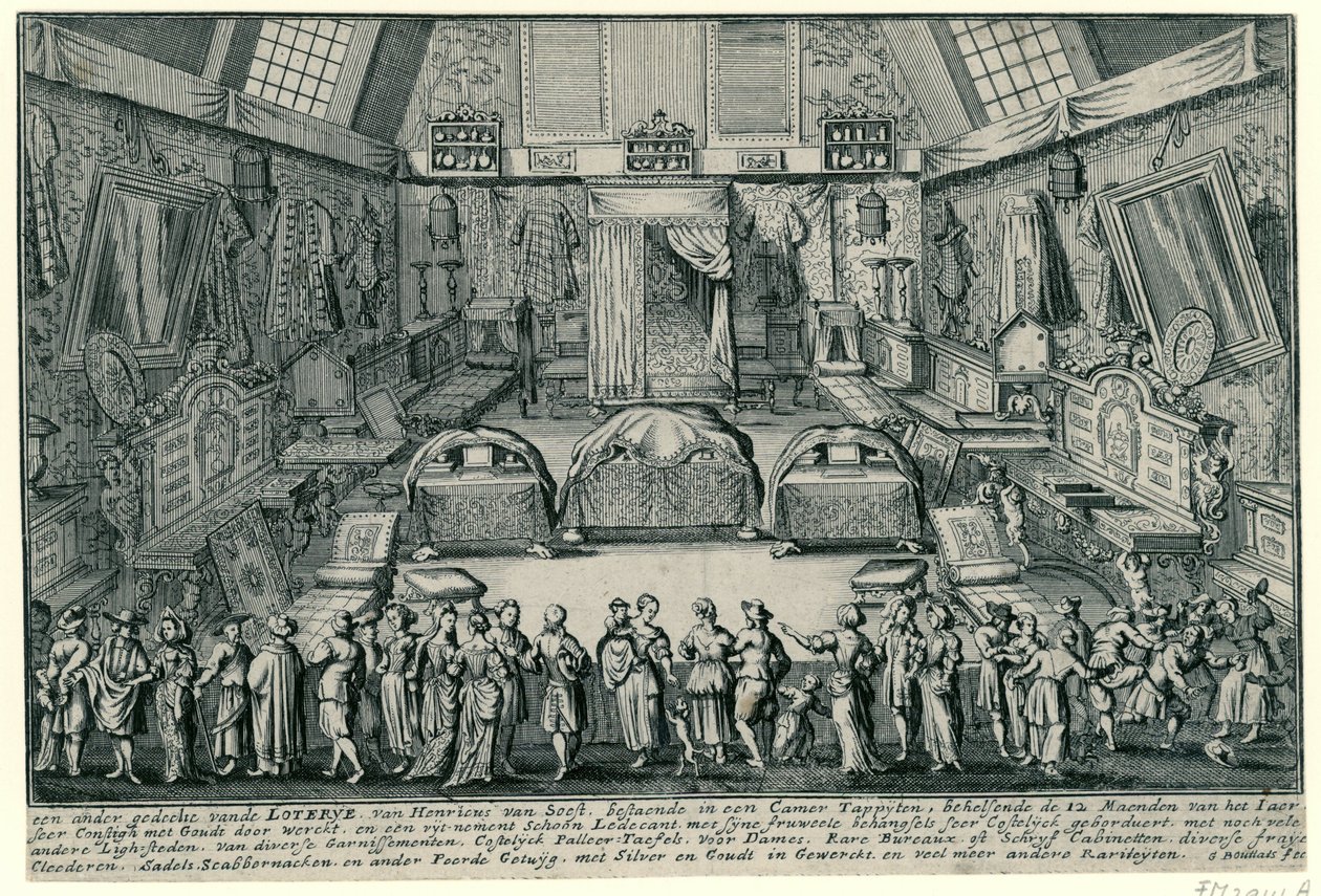 Loterie Henricus van Soest v Antverpách od Gaspar Bouttats