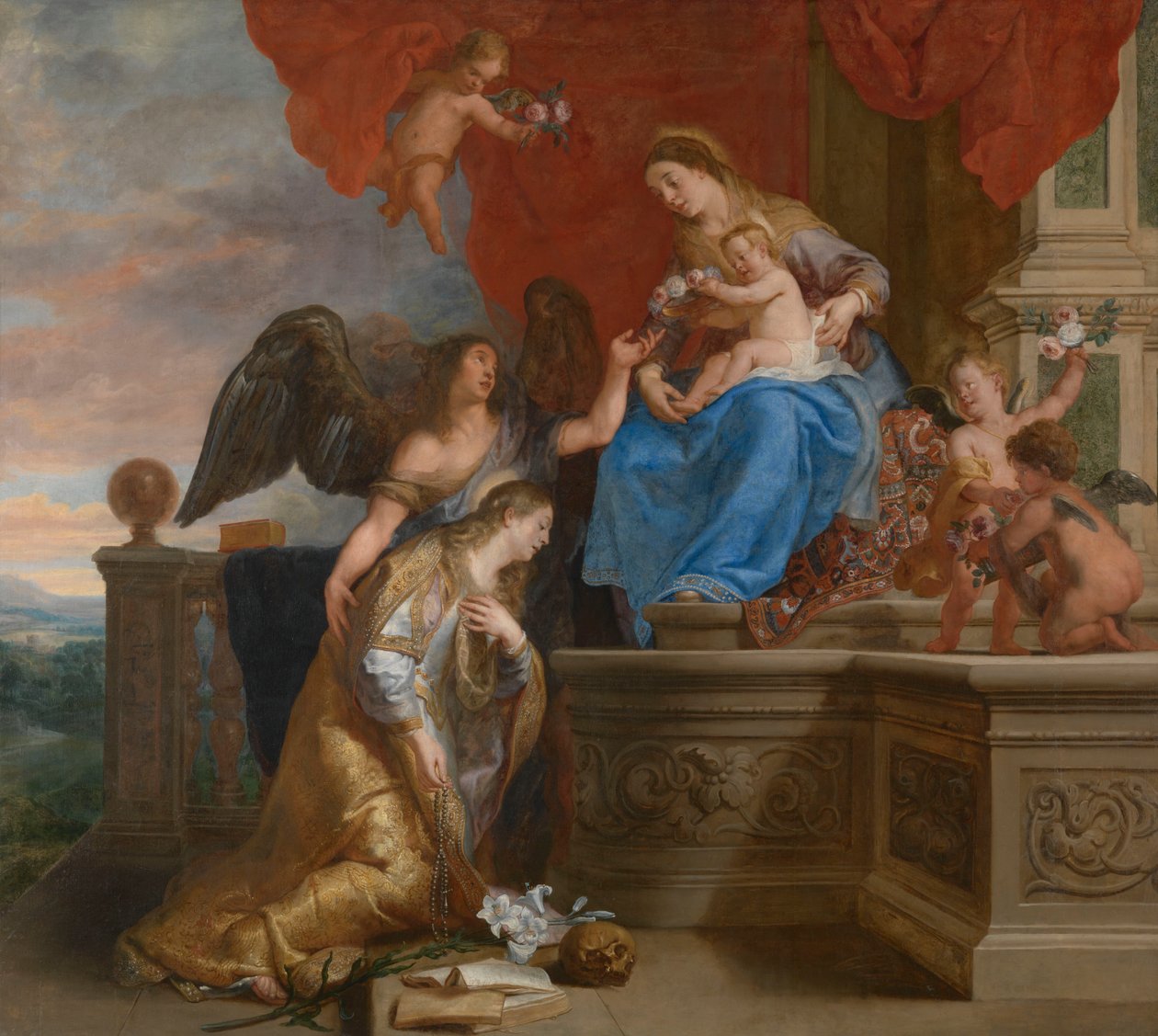 Die Krönung der heiligen Rosalia od Gaspar De Crayer