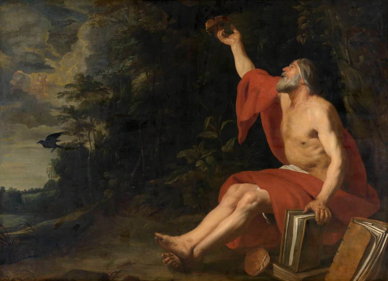 Eliáš krmený havranem od Gaspar De Crayer
