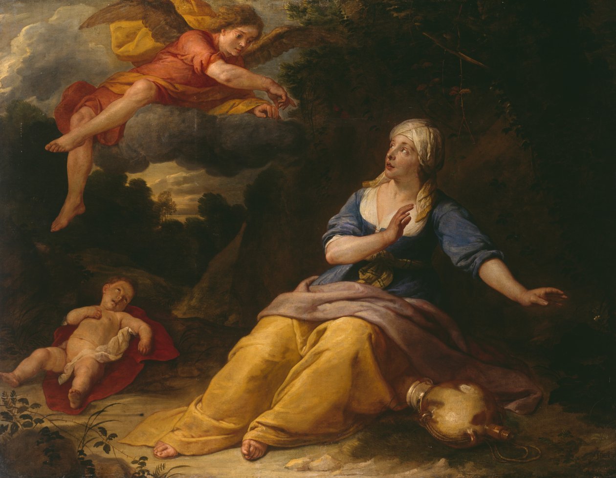 Hagar v poušti od Gaspar De Crayer