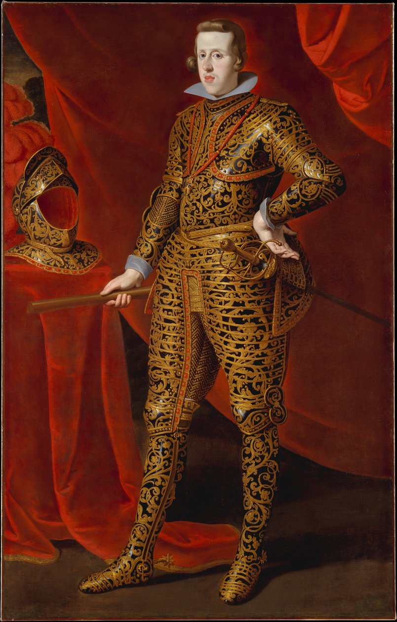 Filip IV. (1605-1665) v přehlídkovém brnění od Gaspar De Crayer