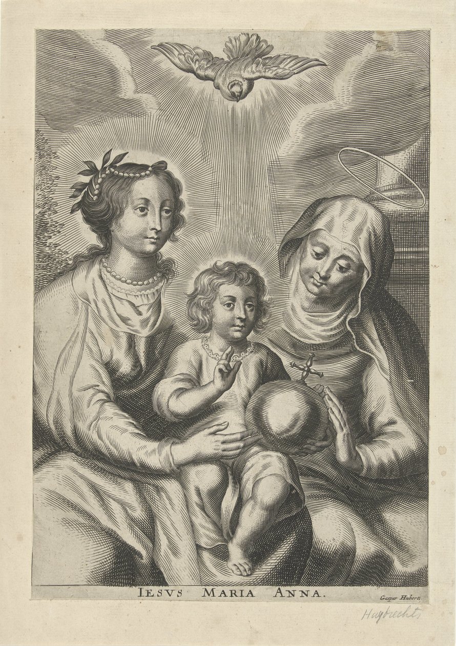 Anna ve třech Iesus Maria Anna (titul na předmětu) od Gaspar Huybrechts