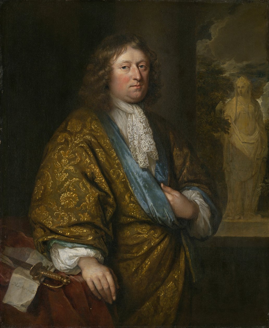 Portrét gentlemana, 1680. od Gaspar Netscher
