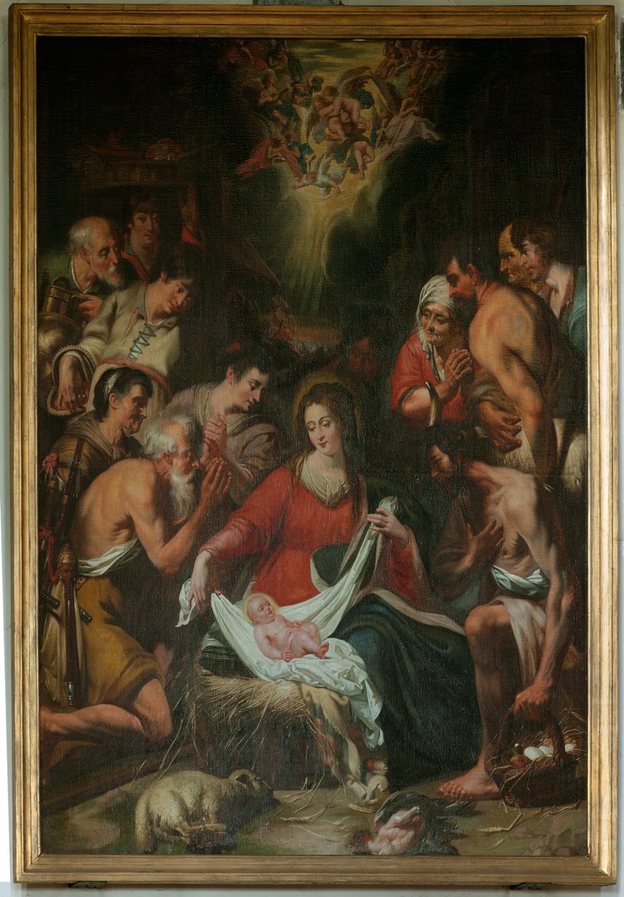 Klanění pastýřů, škola G. De Craeyera od Gaspar de (after) Crayer