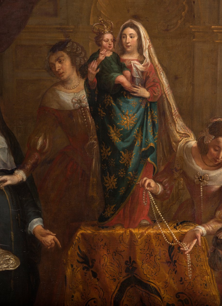 Farní kostel (Eglise Saint-Brice). Paintin „Arcivévoda Isabela Španělská dává své šperky do baziliky Saint-Martin z Halle“. Gaspar de Crayer. od Gaspar De Crayer