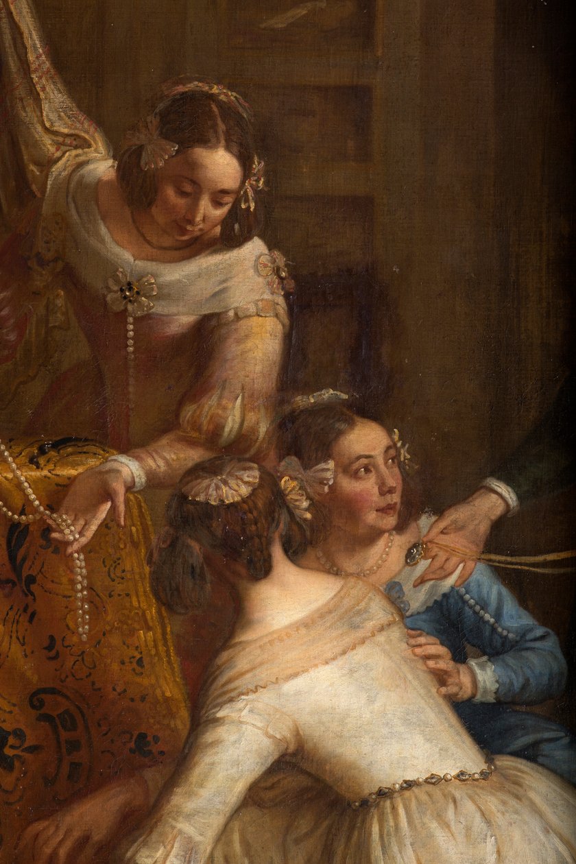 Farní kostel (Eglise Saint-Brice). Paintin „Arcivévoda Isabela Španělská dává své šperky do baziliky Saint-Martin z Halle“. Gaspar de Crayer. od Gaspar De Crayer