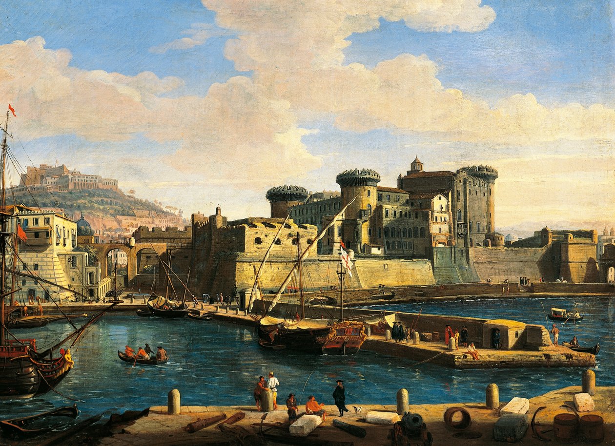 Docklands v Neapoli od Gaspar van Wittel