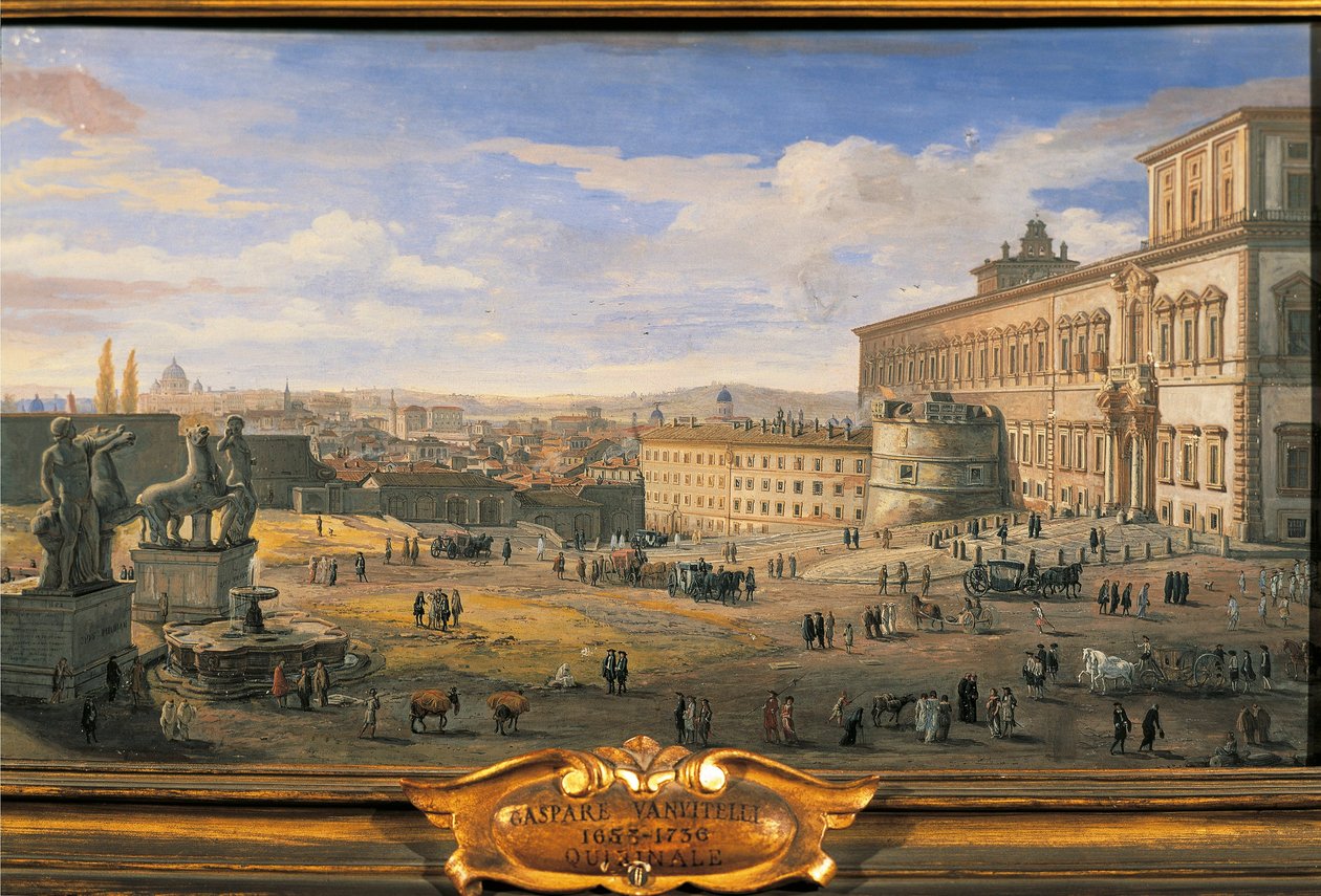 Itálie, Řím, Kvirinální palác od Gaspar van Wittel