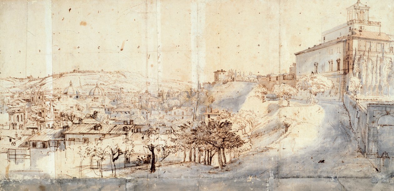 Villa Medici v Římě od Gaspara van Wittela (asi 1652-1736) od Gaspar van Wittel