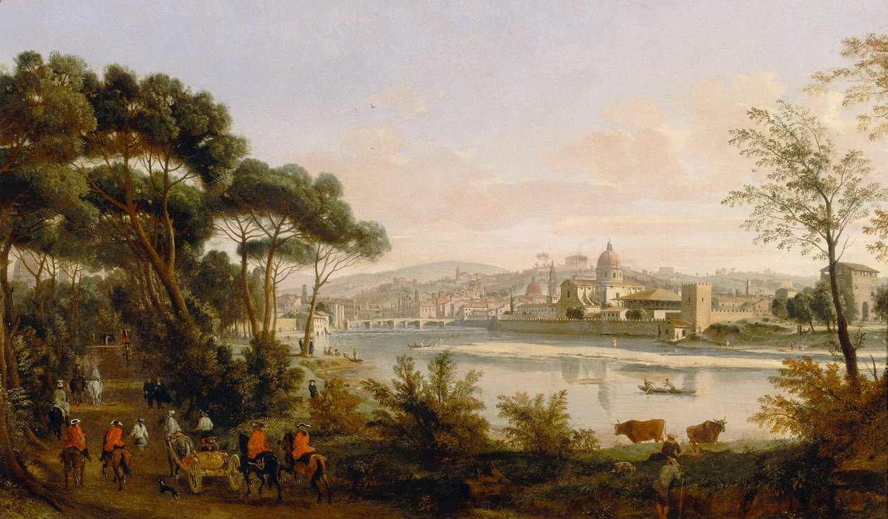 Pohled na Florencii od Gaspar van Wittel