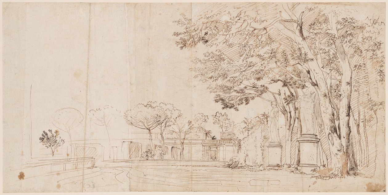 Zahrady vily Medici od Gaspar van Wittel