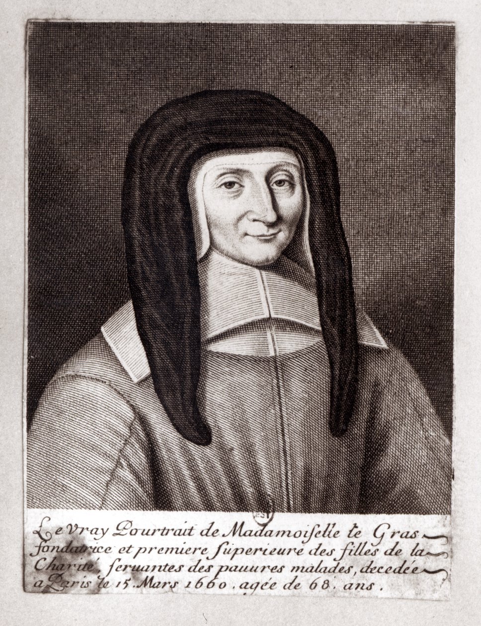 Portrét Louise de Marillac od Gaspard Duchange