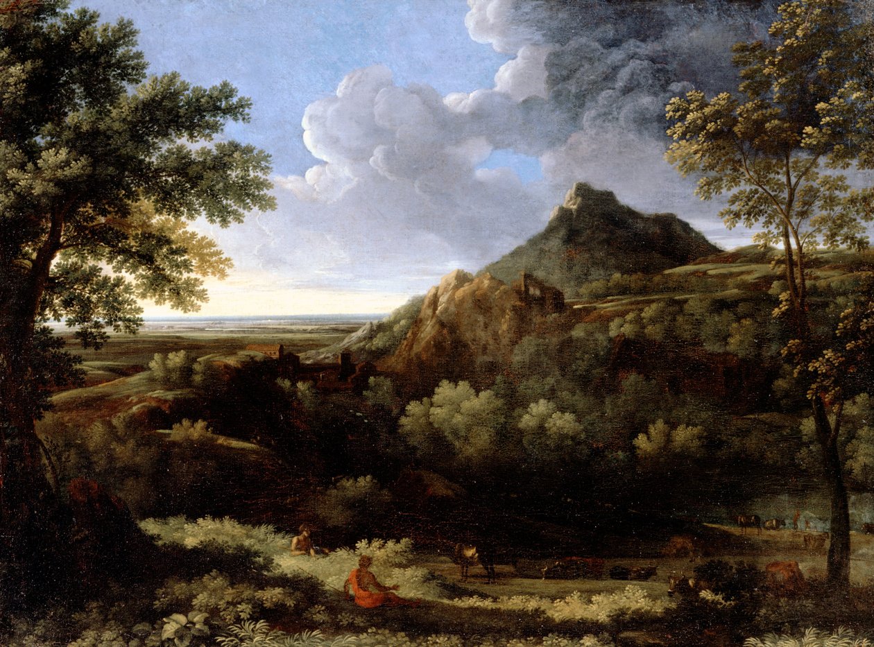 Krajina v římské Campagně od Gaspard Poussin Dughet