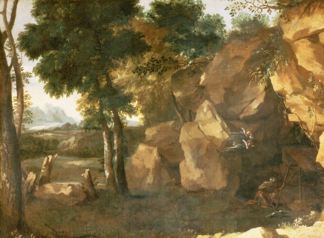 Svatý Jeroným od Gaspard Poussin Dughet