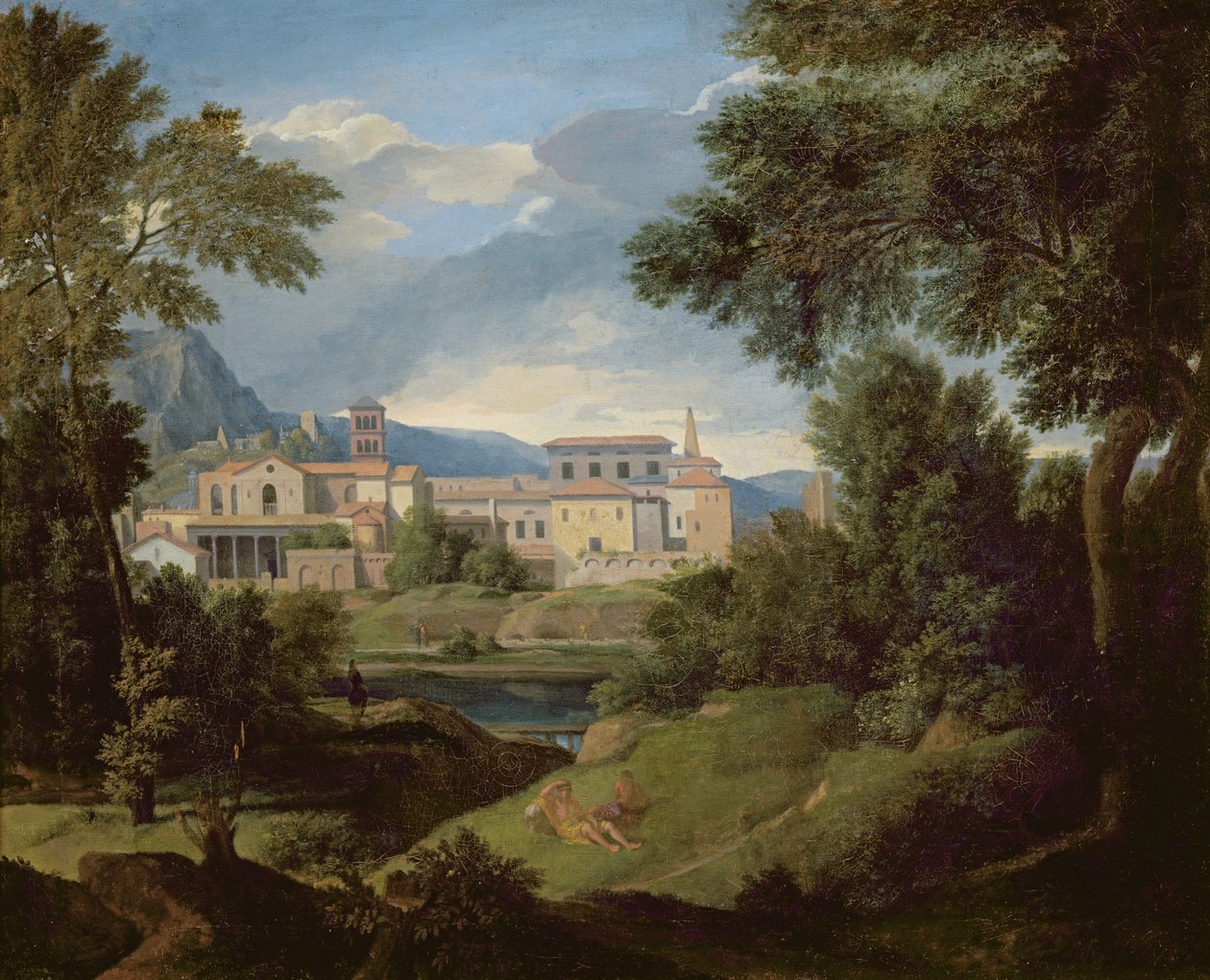 Italská krajina od Gaspard Poussin Dughet