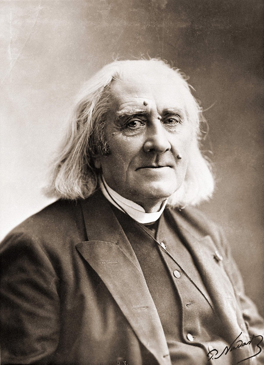 Portrét Franze Liszta od Nadara. Fotografie z 19. století. od Gaspard Felix Tournachon Nadar