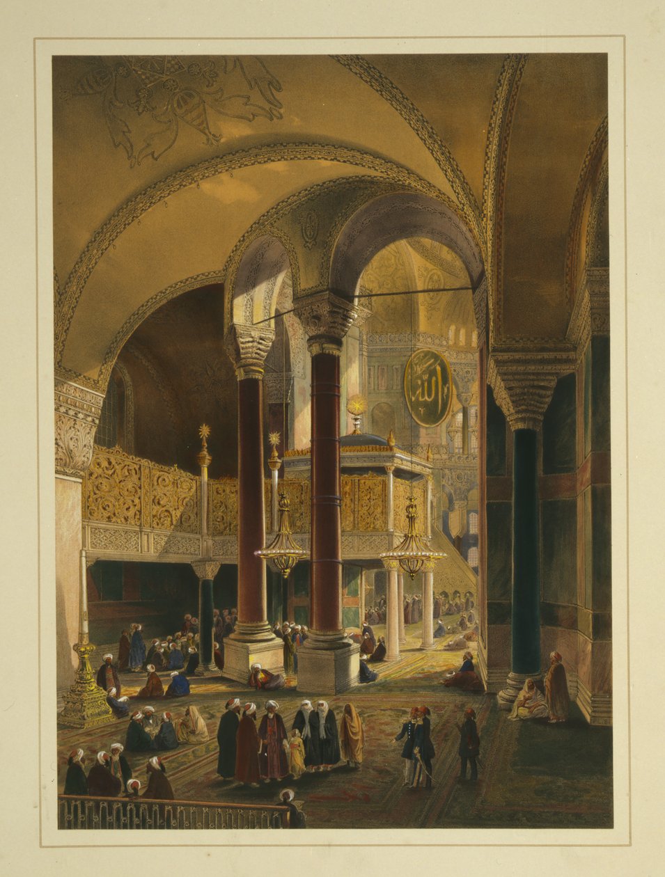 Císařská galerie v mešitě Ayasofya, dříve chrám Hagia Sofia. od Gaspard Fossati