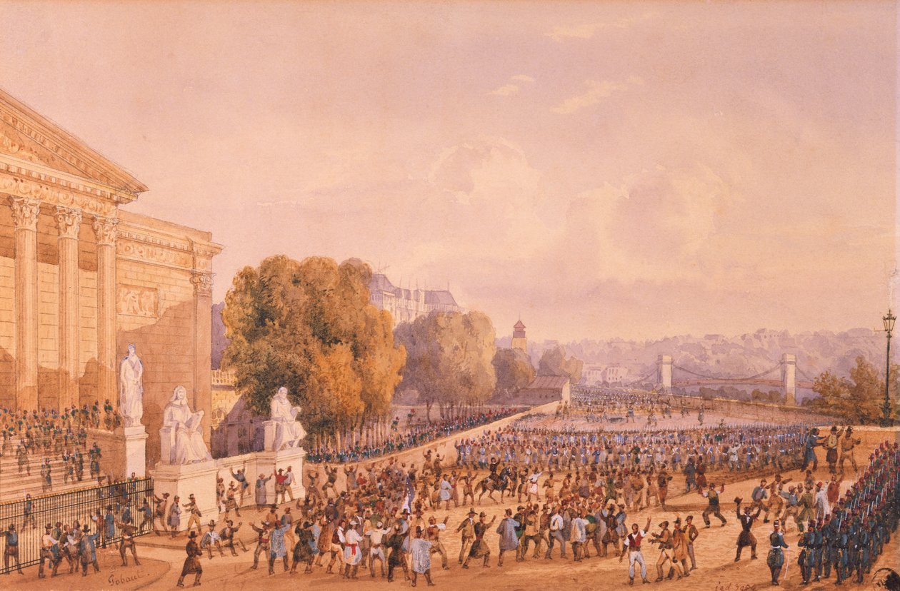 Povstání před Palais Bourbon, 15. května 1848 od Gaspard Gobaut