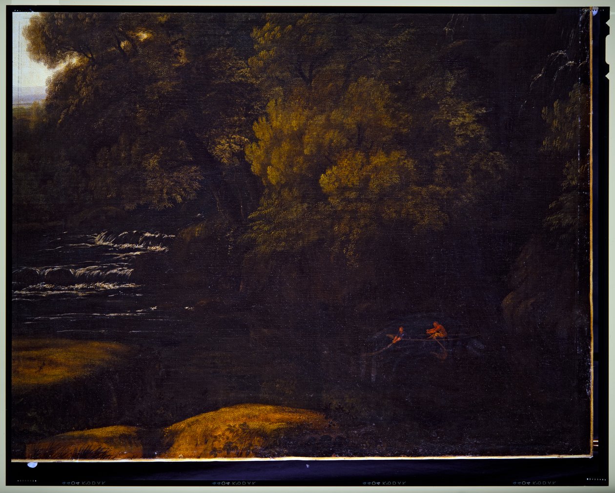 Italská krajina, detail, nedatováno od Gaspard Poussin Dughet