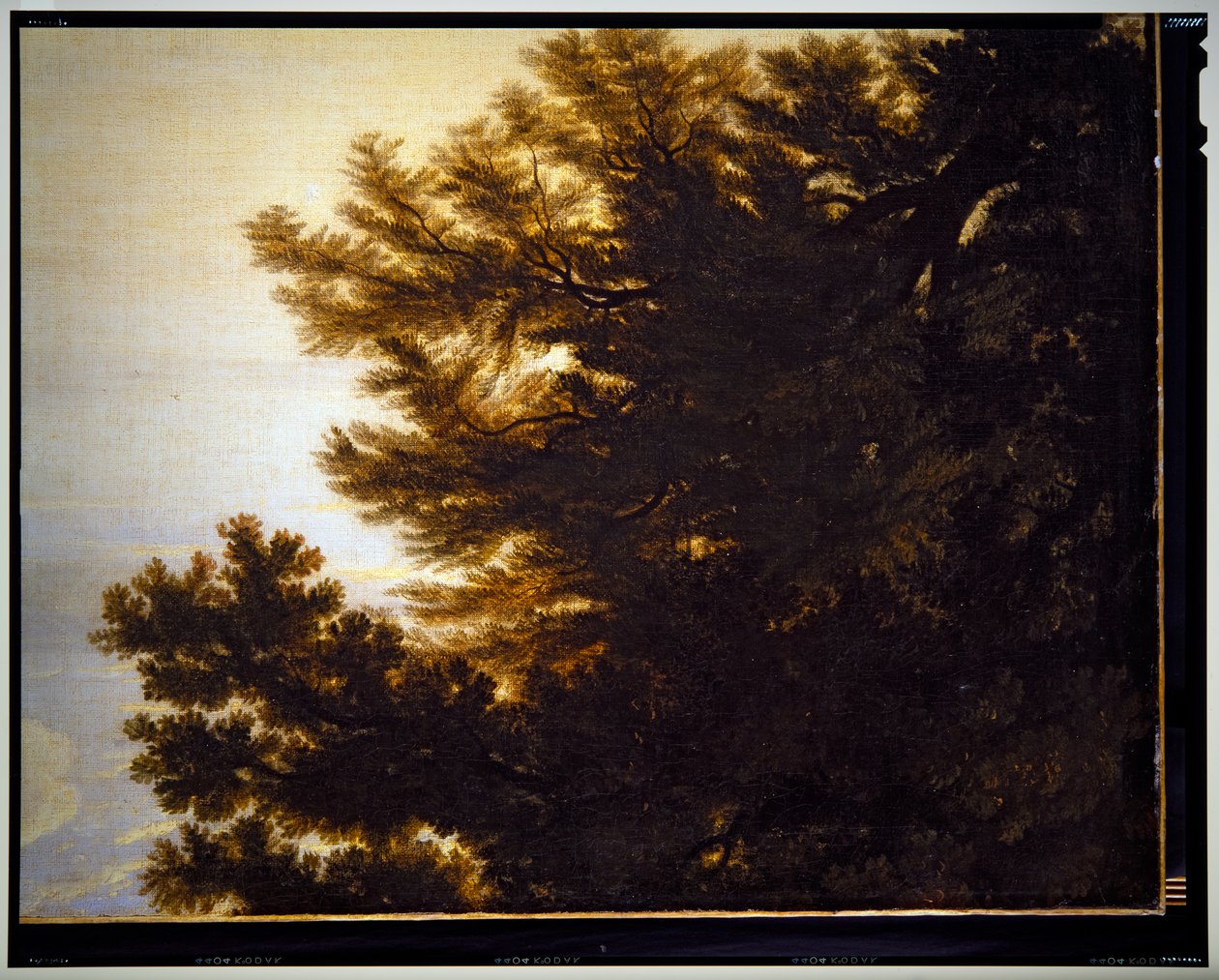 Italská pastorální krajina, detail, nedatováno od Gaspard Poussin Dughet