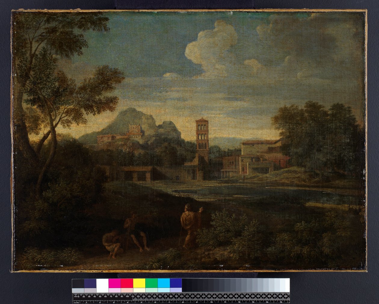 Krajina s postavami, před 1675 od Gaspard Poussin Dughet