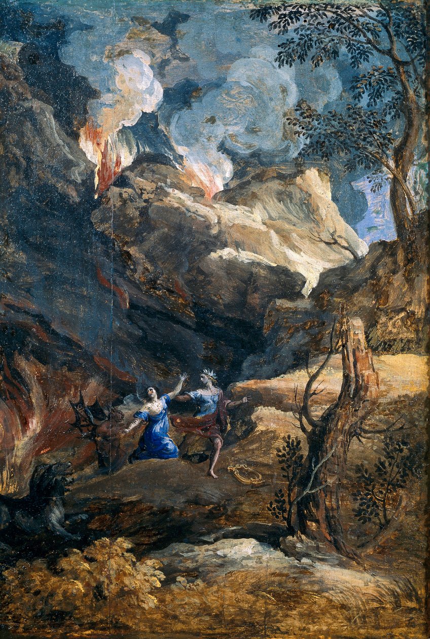 Orfeus a Eurydika od Gaspard Poussin Dughet