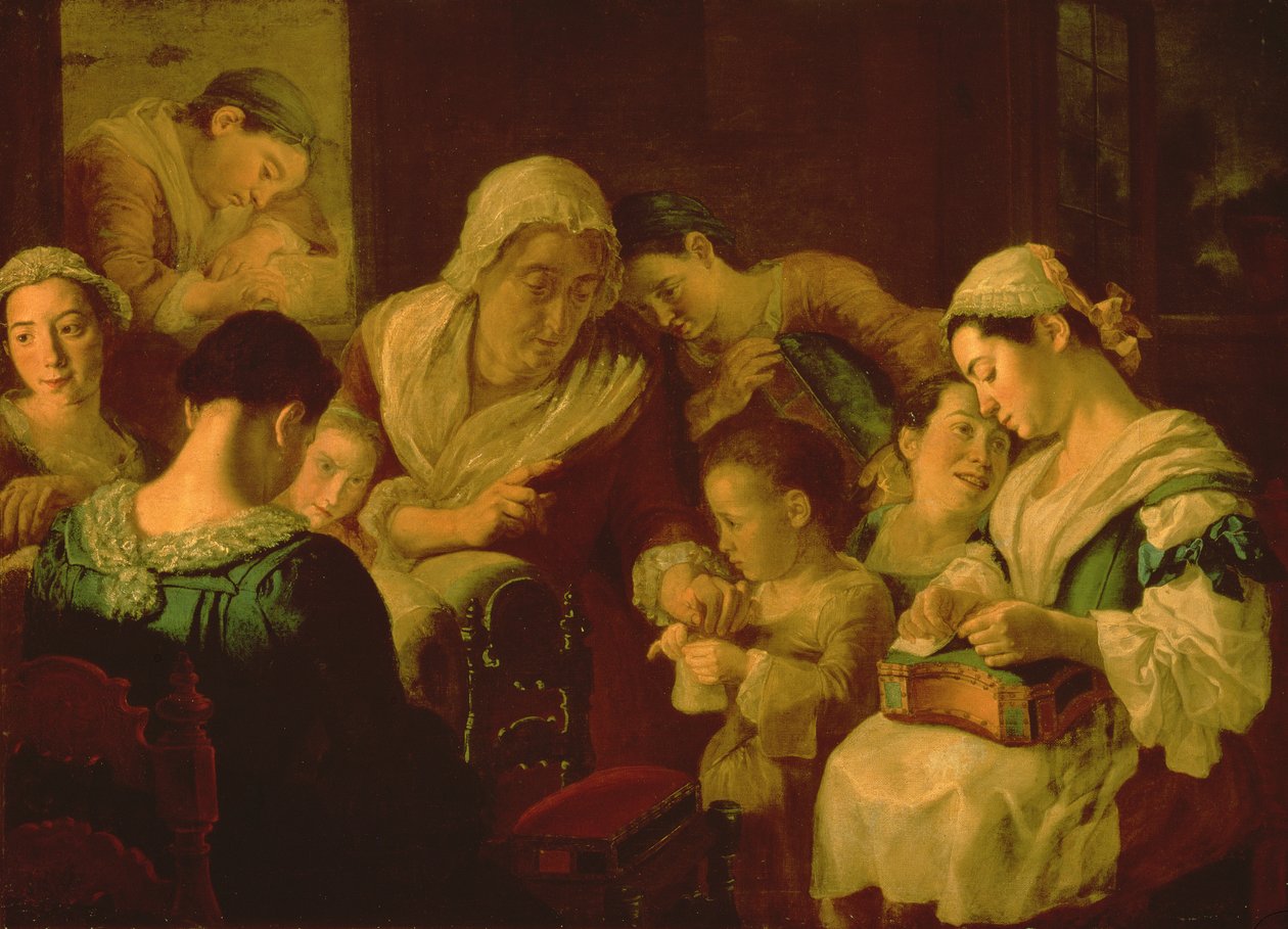 Škola ručních prací, 1751-52 od Gaspare Traversi