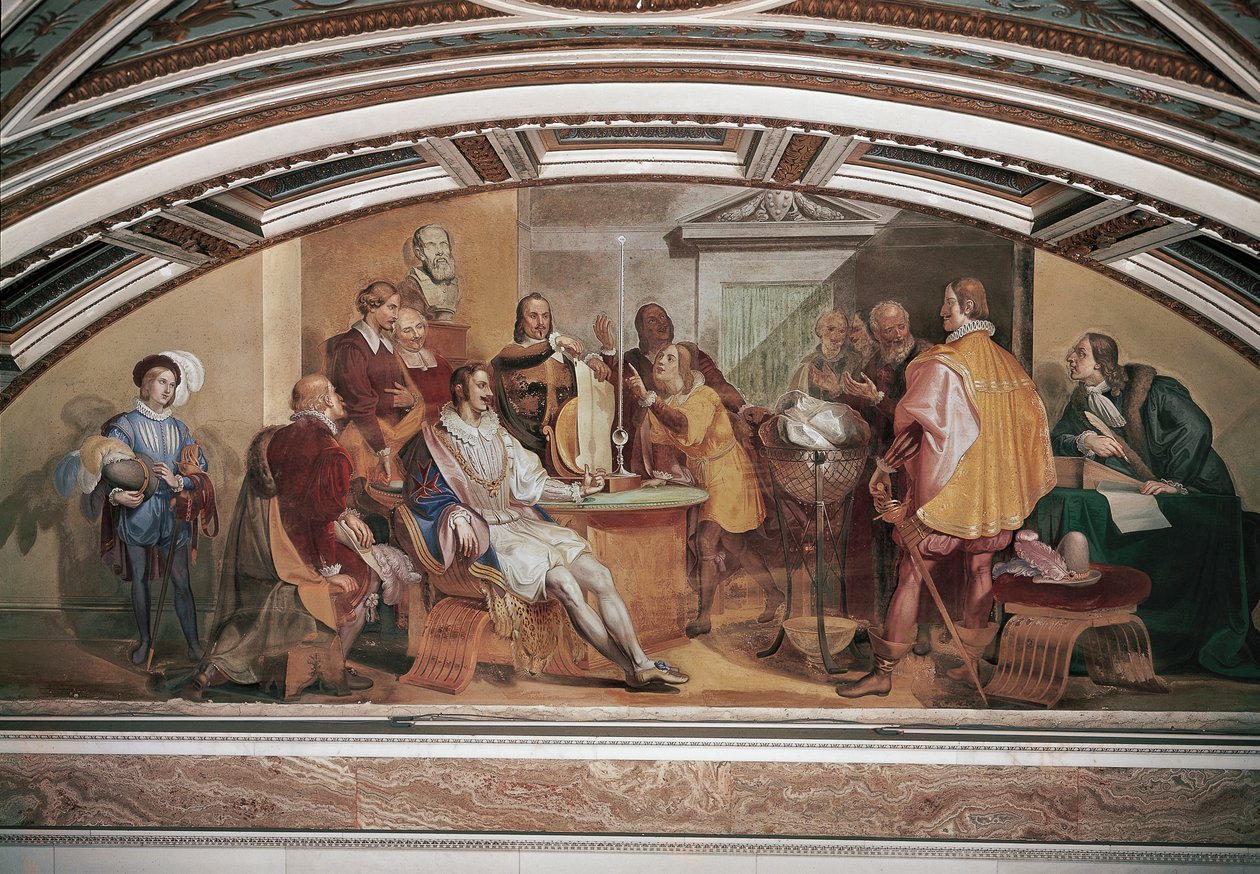 Experiment v Accademia del Cimento za přítomnosti Ferdinanda II de