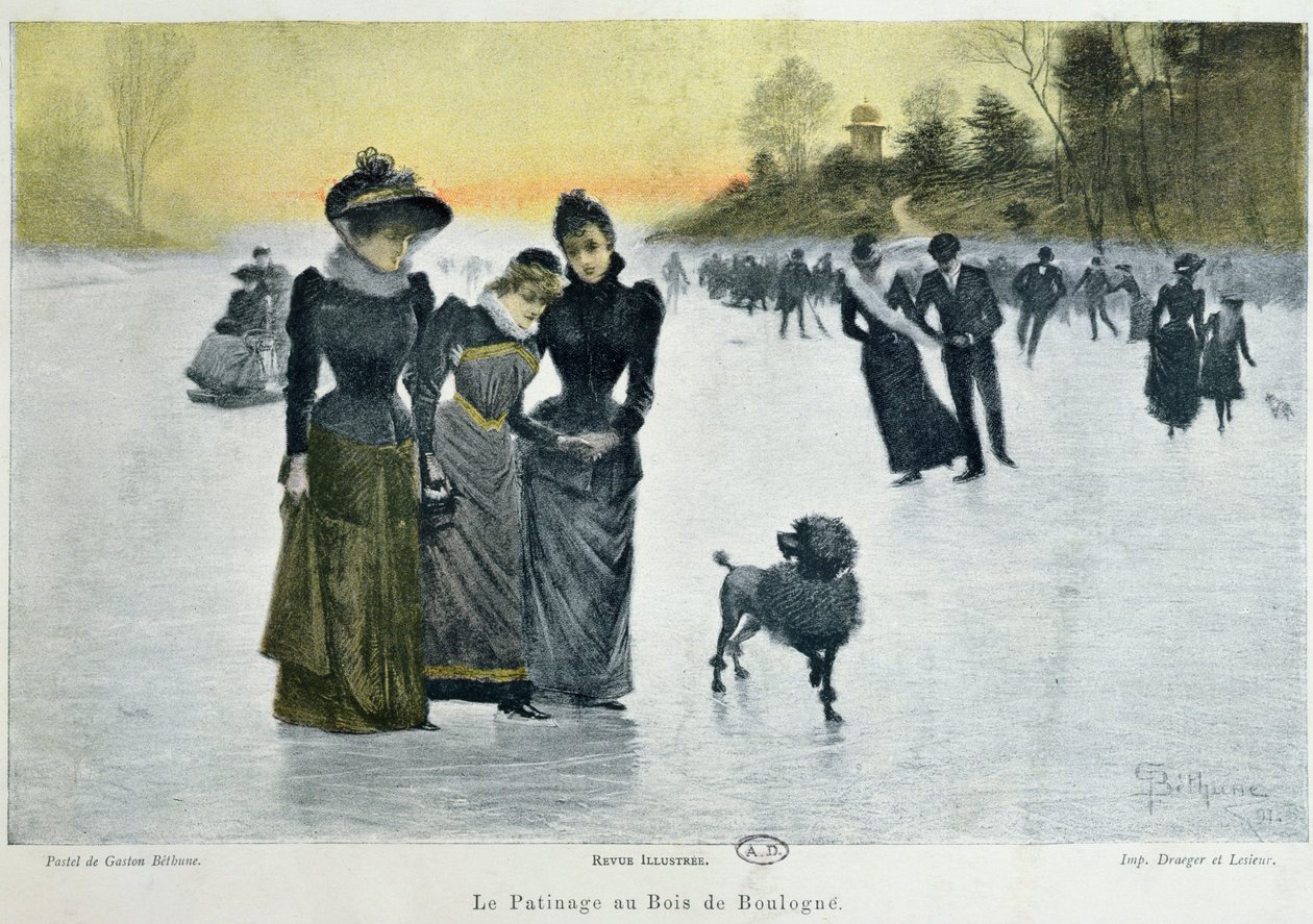 Bruslení v Bois de Boulogne, 1891 od Gaston Bethune