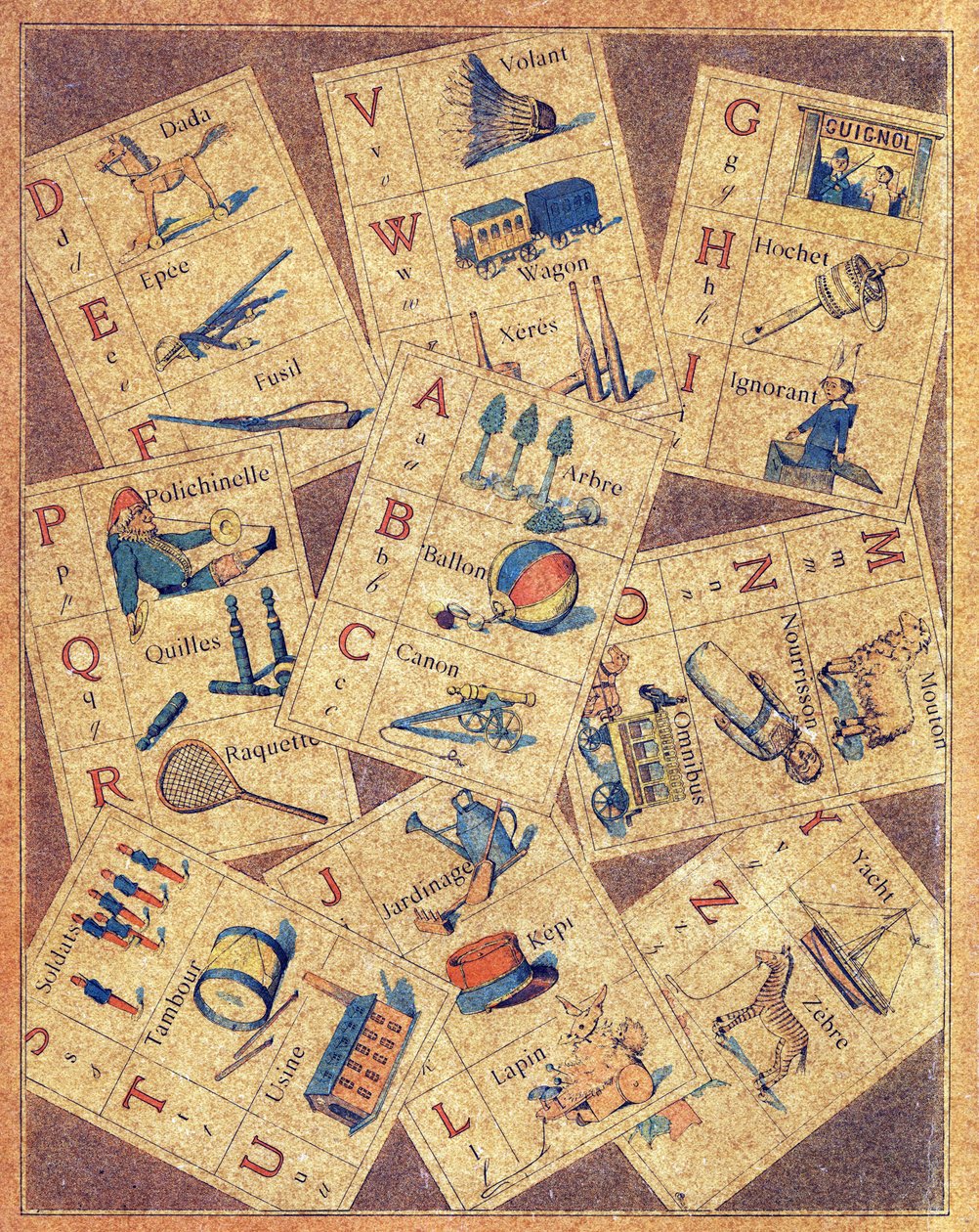4. přebal ABC des joujoux nebo Alphabet des petits od Gaston Quenioux