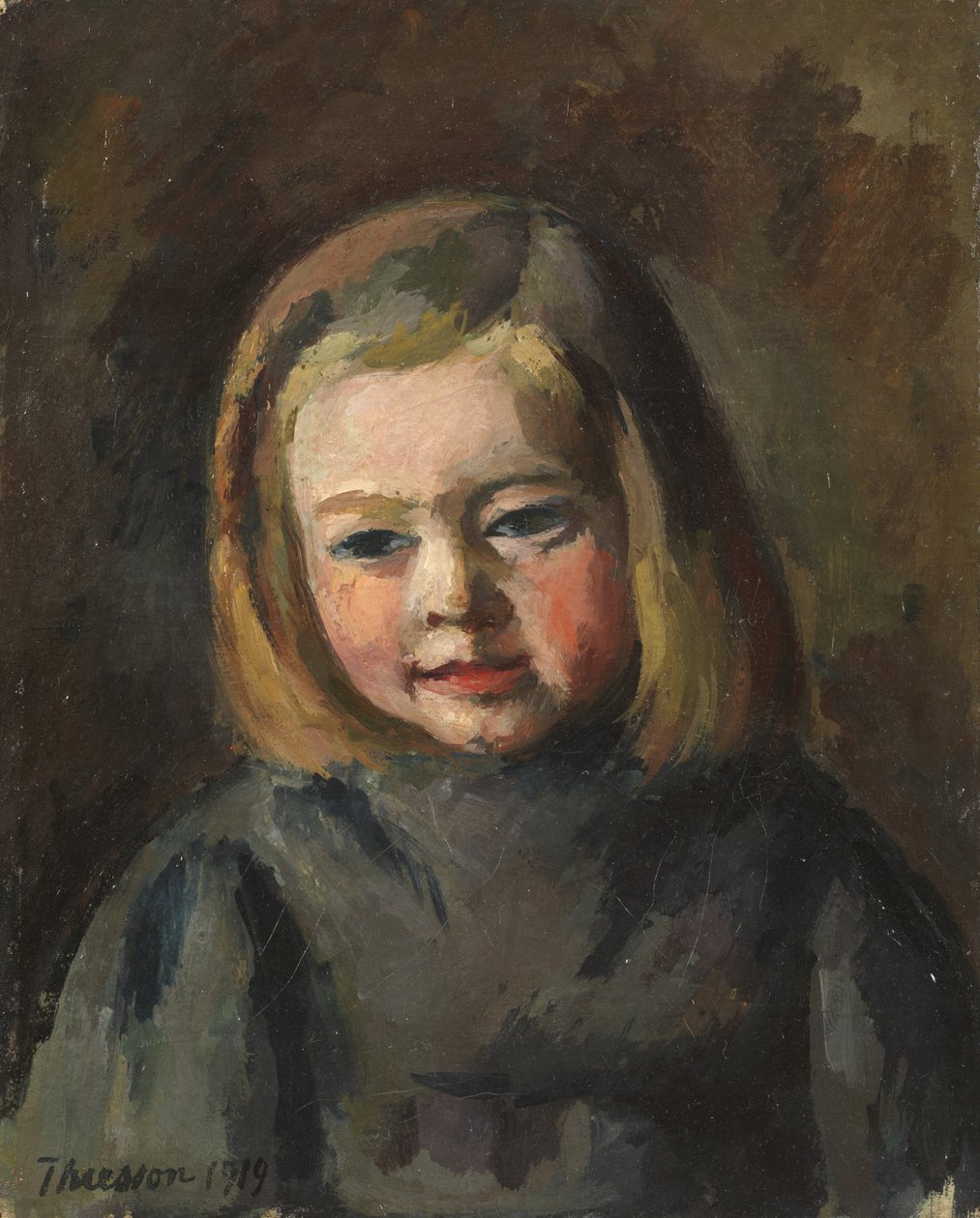 Hlava mladé dívky, 1919 od Gaston Thiesson